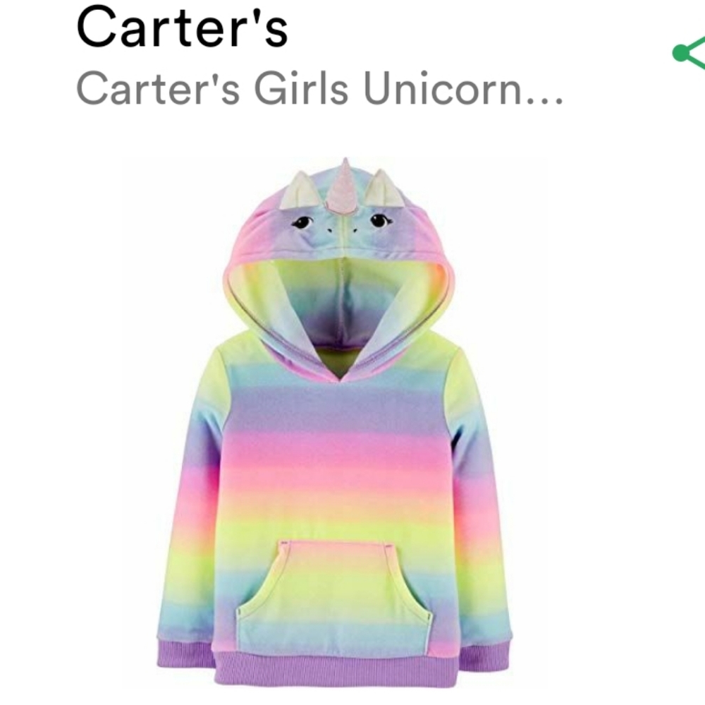 Carter's unicorn Hoodie 🐞